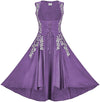 Tauriel Maxi Overdress Limited Edition Purple Thistle Silver Embroidery