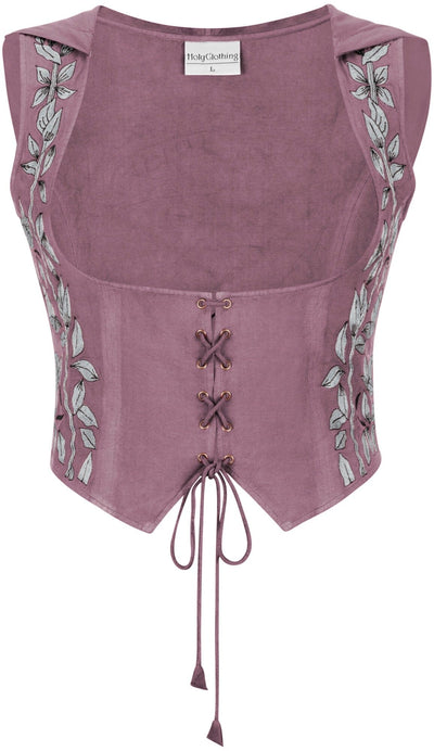 Tauriel Top Limited Edition Dusty Rose Silver Embroidery