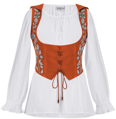 Tauriel Top Limited Edition Pumpkin Spice Silver Embroidery