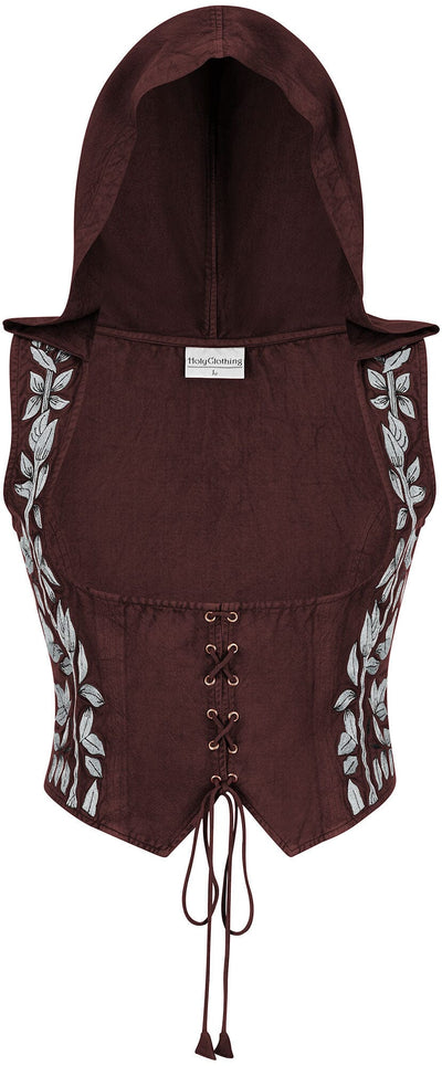 Tauriel Top Limited Edition Rich Rosewood Silver Embroidery