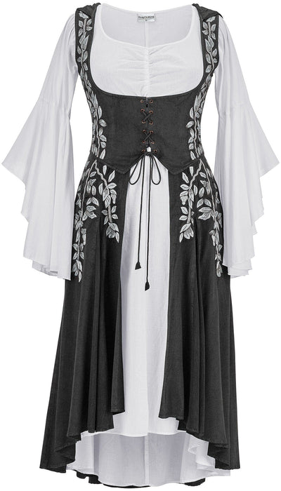 Tauriel Maxi Set Limited Edition Storm Gray Silver Embroidery