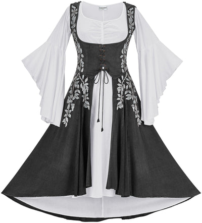 Tauriel Maxi Set Limited Edition Storm Gray Silver Embroidery