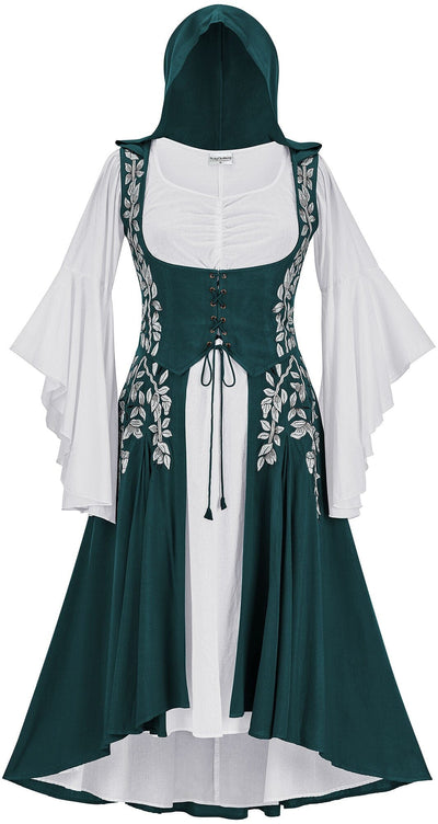 Tauriel Maxi Set Limited Edition Teal Peacock Silver Embroidery