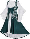 Tauriel Maxi Set Limited Edition Teal Peacock Silver Embroidery