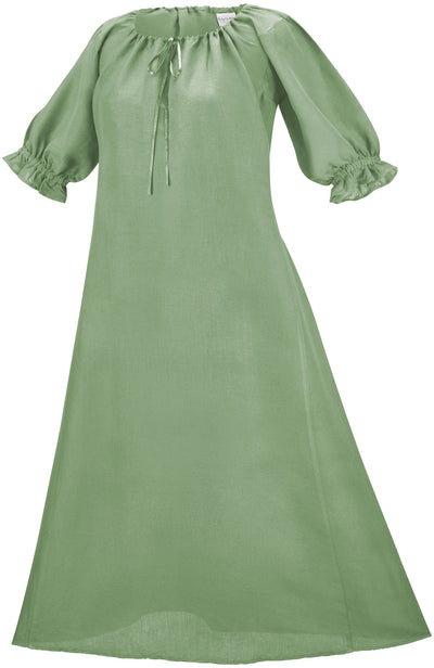 Brigid Maxi Chemise Linen Limited Edition Spring Basil